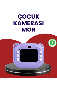 Eğlenceli Şipşak Çocuk Kamerası – Oyun, Müzik ve 18 Efektli Anında Baskı