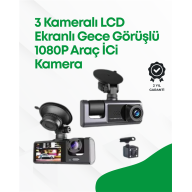 2.0” LCD Ekranlı, Döngüsel Kayıt Özellikli Üç Kameralı Oto Kamera 2.0” LCD Ekranlı, Döngüsel Kayıt Özellikli Üç Kameralı Oto Kamera