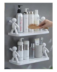 2 Adet Özel Raf Baharatlık -Makyaj Malzeme Rafı Kendinden Yapışkanlı Banyo Mutfak Organizer Raf