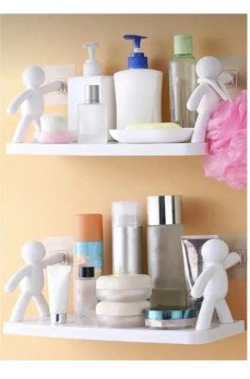 2 Adet Özel Raf Baharatlık -Makyaj Malzeme Rafı Kendinden Yapışkanlı Banyo Mutfak Organizer Raf