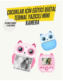 2.4” Ekranlı Mini Kamera – 1080p Kayıt + Mürekkepsiz Yazdırma