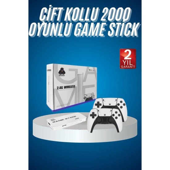 2.4 GHZ Oyun Konsolu Çift Konsol 4K Ultra Hd Game Stick