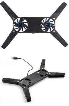 2 Fanlı Notebook Soğutucu Portatif Katlanabilir Laptop Soğutucu Fan Usbli Stand Bilgisayar Fanı