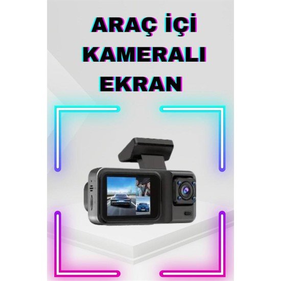 2 İnç Araç İçi Kameralı Ekran 1080P Full HD Kaliteli Hafıza Kart Destekli