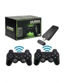 2 Kollu Kablosuz 2.4G Retro Oyunlar 4k Game Stick 3500 Oyun Atari