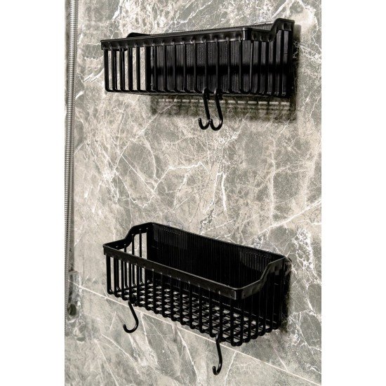 2 Li Plastik Yapışkanlı Askılı Mutfak- Banyo Rafı Düzenleyici Duş Şampuanlık 2 Li Plastik Yapışkanlı Askılı Mutfak- Banyo Rafı Düzenleyici Duş Şampuanlık