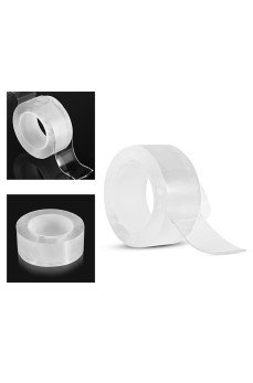 2 metre x 3 cm Şeffaf Güçlü Nano Çift Taraflı Silikon Jel Yapıştırıcı Bant