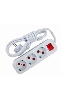 2 mt Kablolu Anahtarlı 3 lü Topraklı Grup Priz