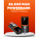 20.000 mAh Powerbank – 22.5W Hızlı Şarj, Çok Kablolu, Dijital Göstergeli