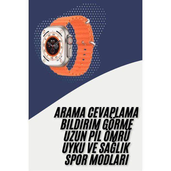 2025 Model Akıllı Saat Çift Kordon Ios Ve Android Arama Cevaplama Sesli Asistan