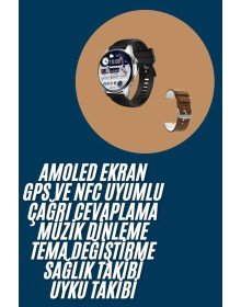 2025 Model Akıllı Saat Titreşimli Uyku ve Sağlık Takibi NFC ve GPS Uyumlu
