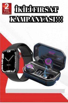 2025 Model Akıllı Saat ve Bluetooth Kulaklık 5.0 Bluetooth Bağlantılı Dokunmatik Ekran