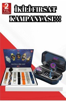 2025 Model Çok Kordonlu Akıllı Saat ve Bluetooth Kulaklık El Fenerli