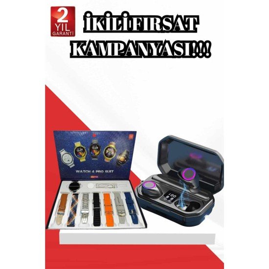 2025 Model Çok Kordonlu Akıllı Saat ve Bluetooth Kulaklık El Fenerli 2025 Model Çok Kordonlu Akıllı Saat ve Bluetooth Kulaklık El Fenerli