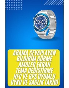 2025 Model Yuvarlak Ekran Android ve İOS Uyumlu GPS Takibi Yapabilen Akıllı Saat