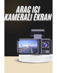 1080p Sürüş Kaydedici 2 İnç Araç Araba Ön İç Arka DVR IPS Ekran