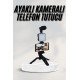 Telefon Tutucu Led Işıklı Kumandalı Mikrofon Telefon Vlog Video Kayıt