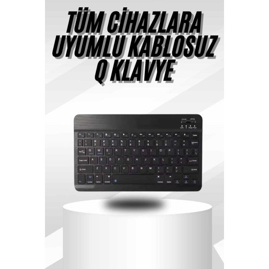 Kablosuz Bluetooth Bağlantılı Taşınabilir Q Klavye Tüm Cihazlara Uyumlu Kablosuz Bluetooth Bağlantılı Taşınabilir Q Klavye Tüm Cihazlara Uyumlu