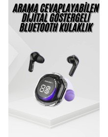 Kablosuz Dijital Göstergeli Powerbanklı IOS ve  Android Uyumlu  Kulaklık