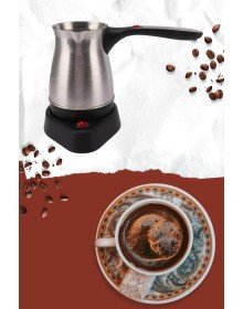 Yeni Nesil Türk Kahve Makinesi Cezvesi Siyah Gri Kablolu Pratik