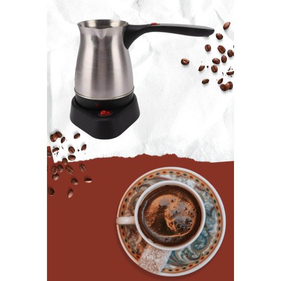 Yeni Nesil Türk Kahve Makinesi Cezvesi Siyah Gri Kablolu Pratik Yeni Nesil Türk Kahve Makinesi Cezvesi Siyah Gri Kablolu Pratik