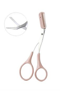 2'li Kaş Bakım Seti Taraklı Kaş Makası Ve Kaş Usturası Kaş Şekillendirici