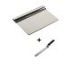 2li Set Hamur Şekillendirici Eğik Pasta Spatulası +Metal Hamur Kesici Kazıyıcı Spatula