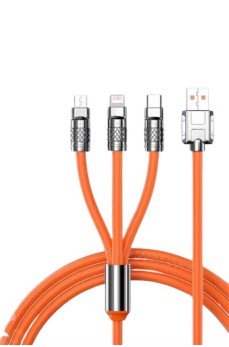 3 İn 1 Süper Hızlı Şarj Kablosu Android ve İOS Uyumlu Silikon Şarj Kablosu 3 İn 1 Süper Hızlı Şarj Kablosu Android ve İOS Uyumlu Silikon Şarj Kablosu