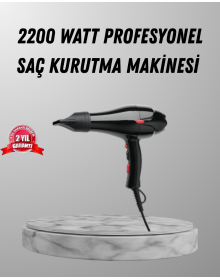 2200W Fön Makinesi – Profesyonel AC Motor, Soğuk ve Sıcak Üfleme