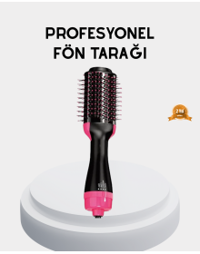 Yeni Nesil Fön Tarağı – 220°C Isı, Negatif İyon, 360° Dönebilen Kablo