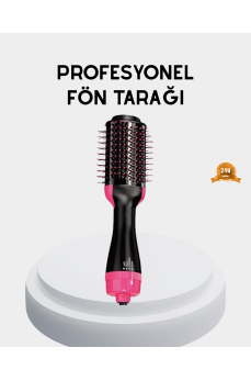 Yeni Nesil Fön Tarağı – 220°C Isı, Negatif İyon, 360° Dönebilen Kablo