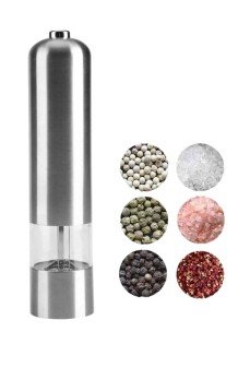 Baharat Öğütücü Paslanmaz Ayarlanabilir Otomatik Pilli Işıklı Tuz & Karabiber