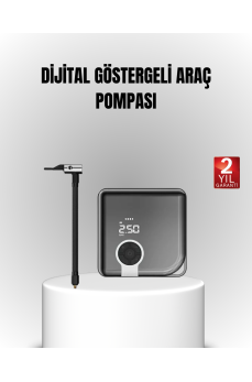 6000mAh Bataryalı Type-C Şarjlı Mini Hava Kompresörü LED Işıklı