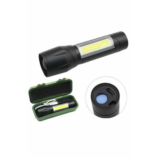 EL Feneri Uzun Menzilli Usb Şarj Edilebilir Kamp Lambası