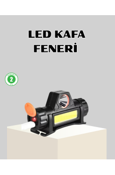 Kamp ve Doğa İçin Şarjlı LED Baş Feneri – Mıknatıslı, Su Geçirmez