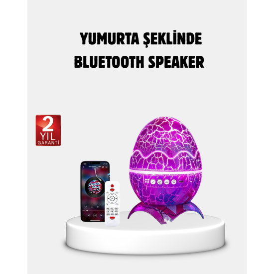 Yıldızlı Gökyüzü Dinozor Yumurta Projektör –  Ayarlanabilir Parlaklık ve Hız