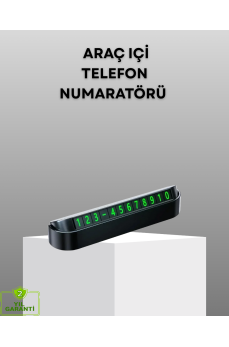 Gri Alüminyum Araç İçi Telefon Numaratörü – Dayanıklı, Modern ve Net Görünürlük Sağlayan Tasarım