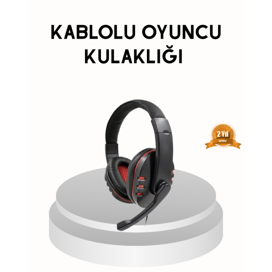 Profesyonel  Kulaklık – Mikrofonlu, Yumuşak Pedli, Stereo Ses Kalitesi, Tere Dayanıklı