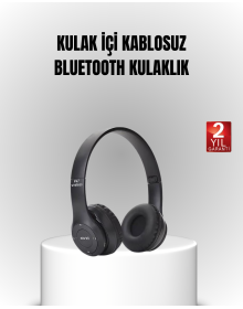 Bluetooth Kablosuz Kulaklık – Extra Bass, TF Kart, Mikrofonlu, Ayarlanabilir Ergonomik Tasarım