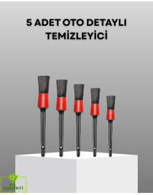5 Parça Detay Temizlik Fırçası Seti Jant Motor Havalandırma İç Dış Temizlik