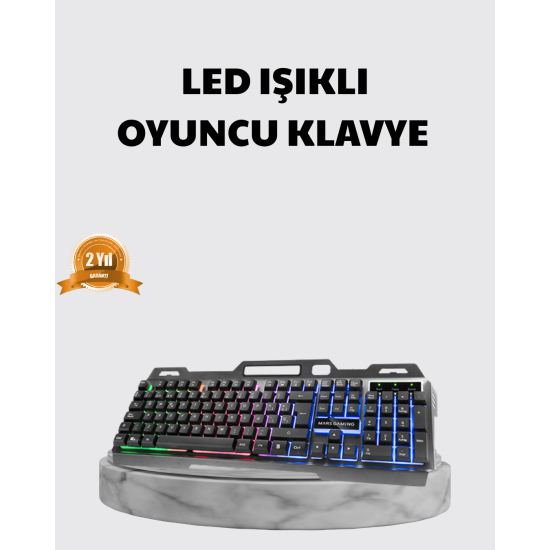 Profesyonel  Klavye Mouse Seti – RGB Işıklı, Türkçe Q, DPI Ayarlı, Dayanıklı Gövde
