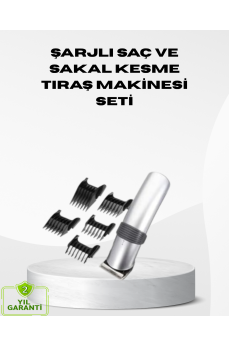 Kablosuz Profesyonel Tıraş Makinesi – Şarjlı, 60 Dakika Kullanım Süreli, Çelik Bıçaklı, Sessiz Motor