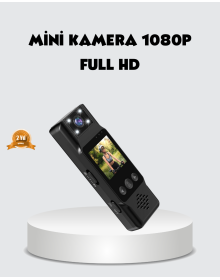 180 Derece Dönebilen Mini Kamera Full HD TFT Ekran Hareket Sensörlü