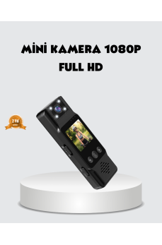 180 Derece Dönebilen Mini Kamera Full HD TFT Ekran Hareket Sensörlü