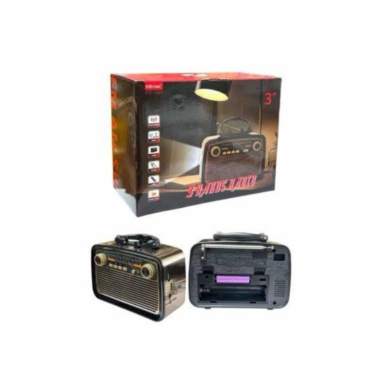 Nostalji Radyo Bluetooth Hoparlör USB-SD Kart Giriş Led Fener Işıklı Bataryalı Pilli Nostalji Radyo Bluetooth Hoparlör USB-SD Kart Giriş Led Fener Işıklı Bataryalı Pilli