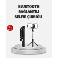Kablosuz Bluetooth Selfie Çubuğu – 360° Dönebilir Başlık, Taşınabilir ve Şık Tasarım
