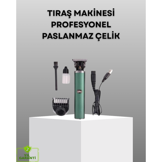 Profesyonel Şarjlı Tıraş Makinesi – 180 Dakika Kullanım, 2.5 Saat Hızlı Şarj, Evrensel USB Şarj Girişli Profesyonel Şarjlı Tıraş Makinesi – 180 Dakika Kullanım, 2.5 Saat Hızlı Şarj, Evrensel USB Şarj Girişli