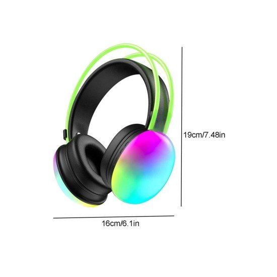 RGB Işıklı Yüksek Ses Kaliteli Kablosuz Kulak Üstü Bluetooth Kulaklık RGB Işıklı Yüksek Ses Kaliteli Kablosuz Kulak Üstü Bluetooth Kulaklık