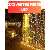 3x3 Metre Şelale LED Perde Işık İç Dış Mekân Dekorasyonu