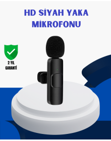 iPhone İçin Çift Mikrofonlu Telsiz Yaka Mikrofonu 360 Derece HD Ses